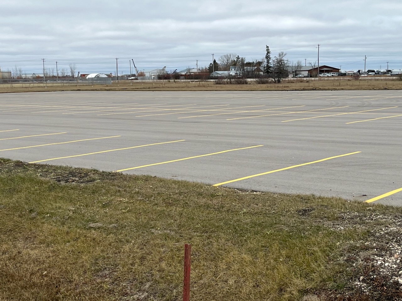 Baseball diamond parking lot photo